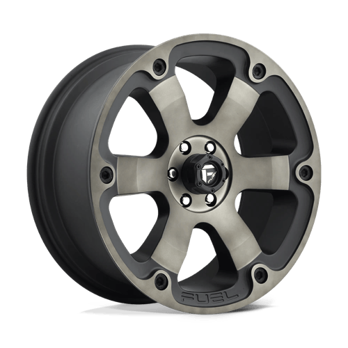 Fuel BEAST Matte Black Double Dark Tint 6x139.7 Wheels - product view 1