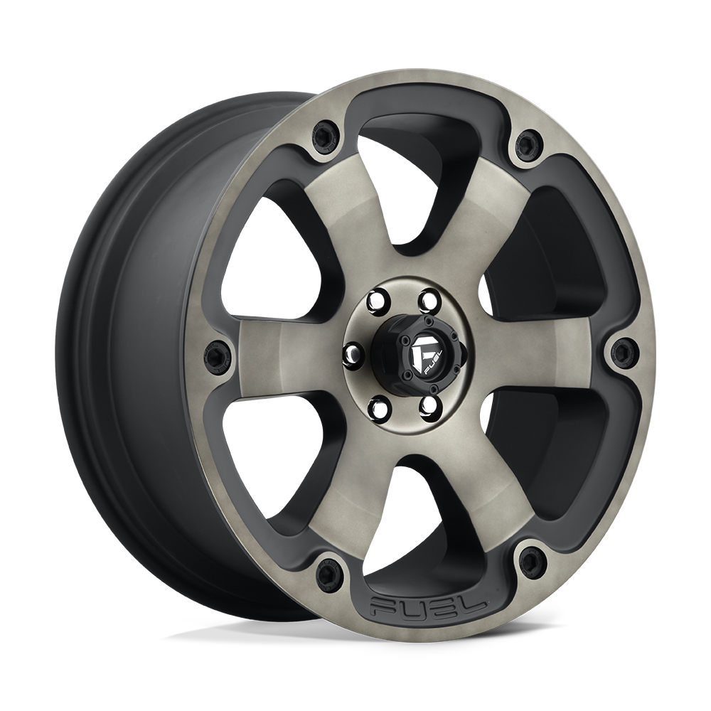 Fuel BEAST Matte Black Double Dark Tint 6x139.7 Wheels - product view 4