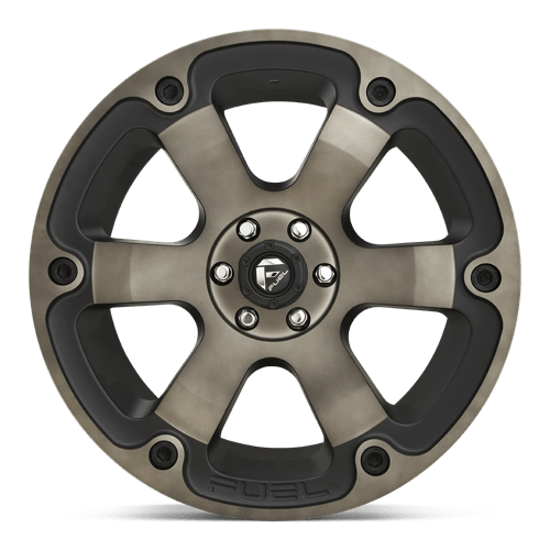 Fuel BEAST Matte Black Double Dark Tint 6x139.7 Wheels - product view 3
