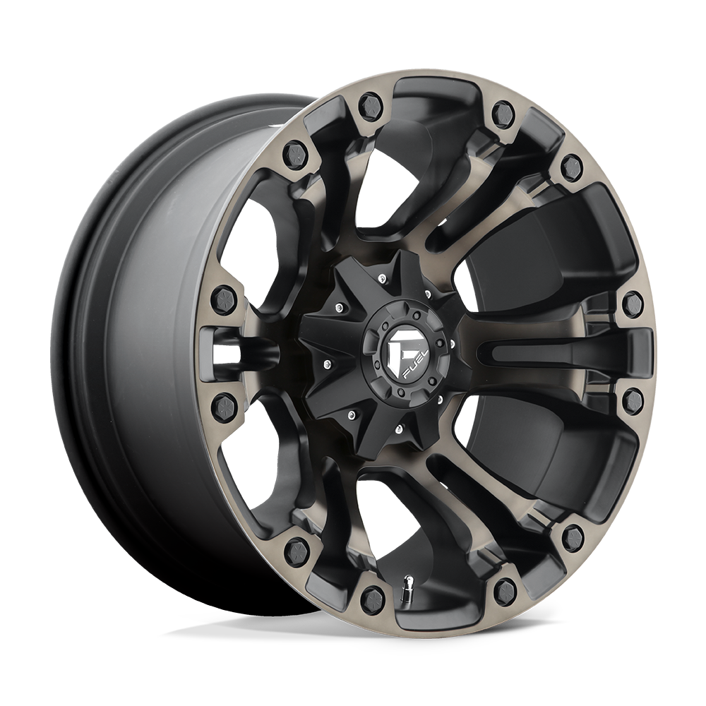 Fuel VAPOR Matte Black Double Dark Tint 6x139.7 Wheels - product view 4