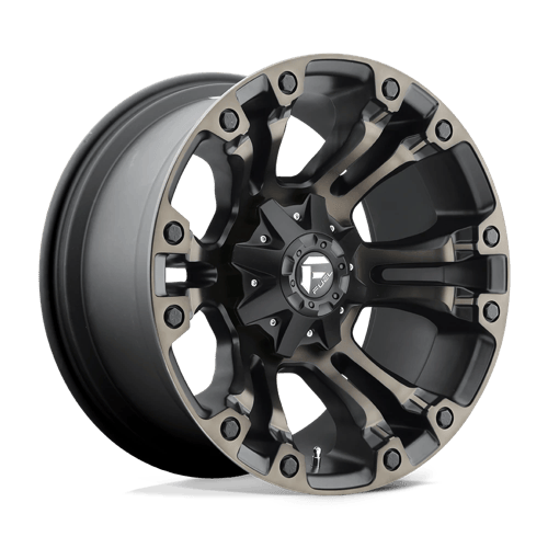 Fuel VAPOR Matte Black Double Dark Tint 6x139.7 Wheels - product view 1