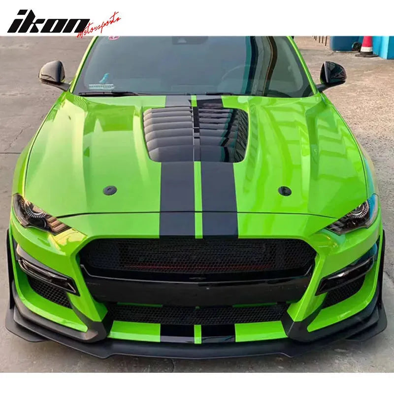2015-2017 Ford Mustang GT500 Style Black Front Hood Cover Aluminum