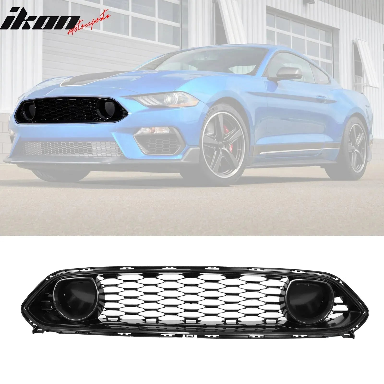 2021-2023 Ford Mustang Mach 1 Black Front Upper Mesh Grille Grill ABS