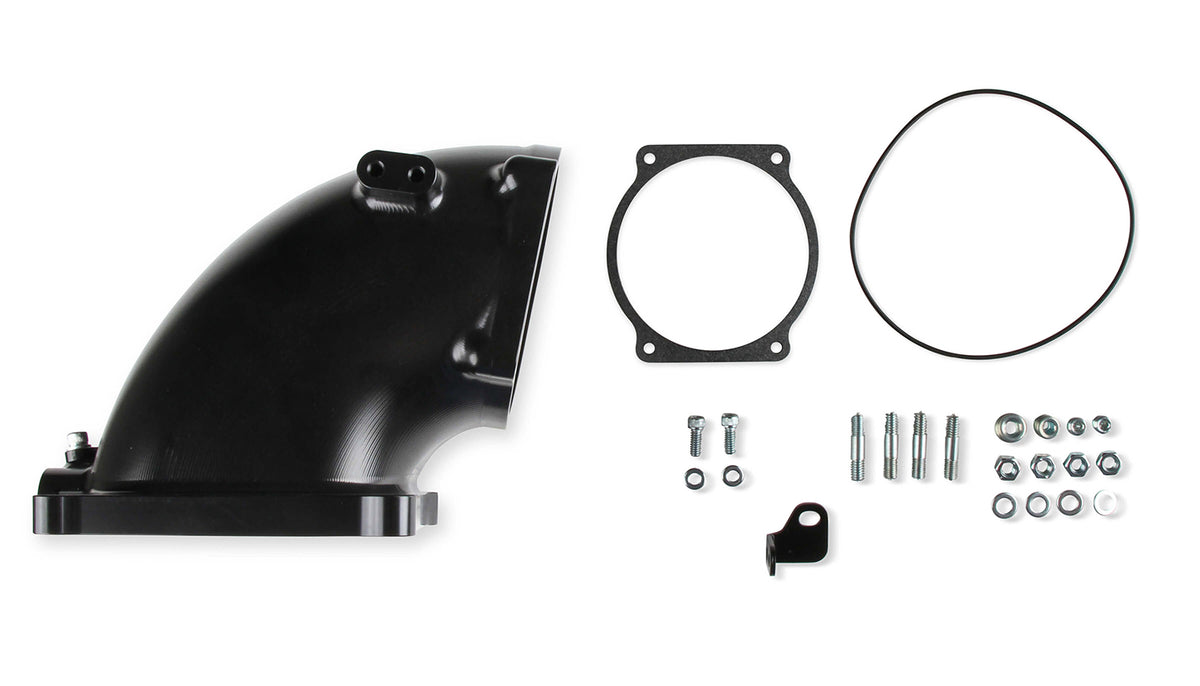 Holley EFI Billet Elbow Kit GM LS to 4500 - Black