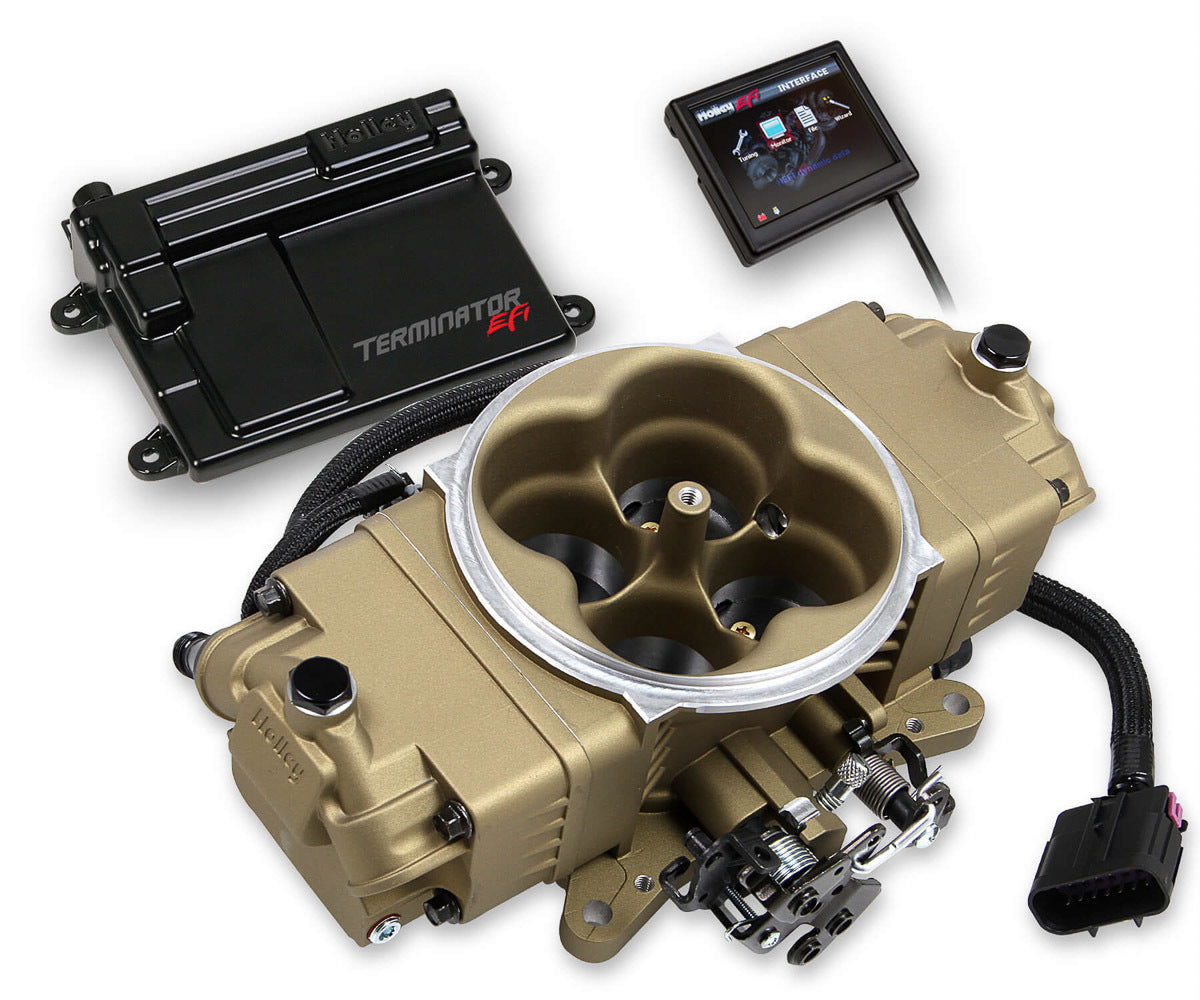 Holley EFI Terminator Stealth EFI Kit Classic Gold Finish