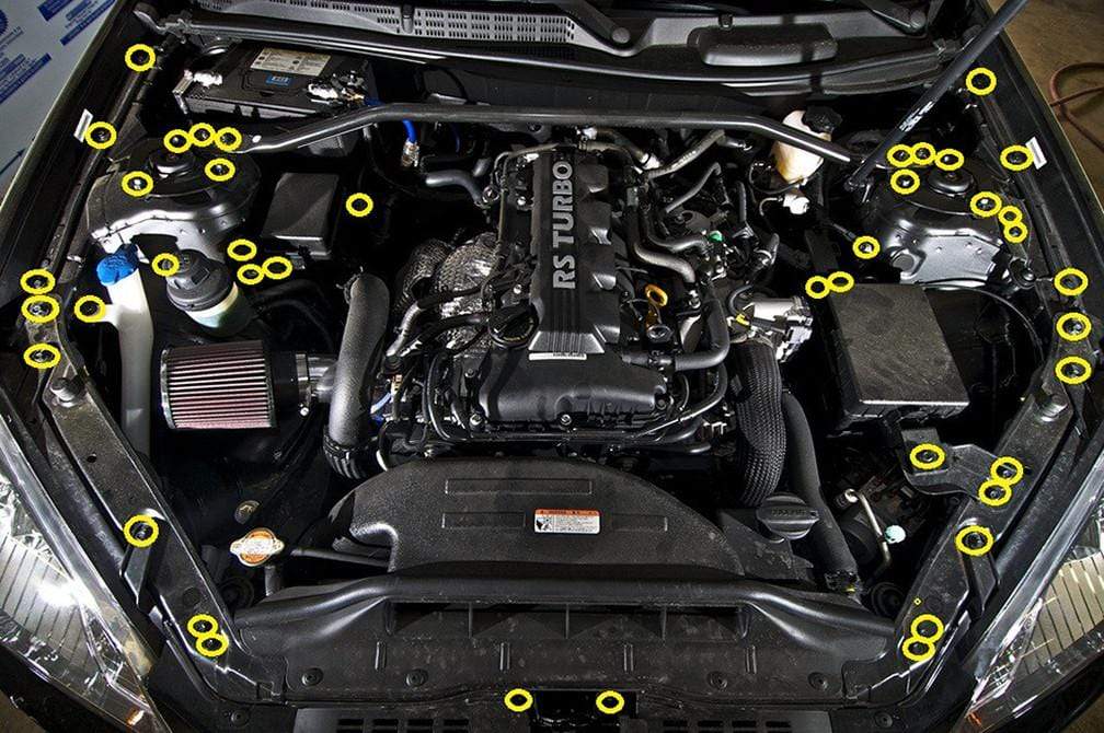 Hyundai Genesis Coupe (2009-2016) BK Titanium Full Engine Bay Kit
