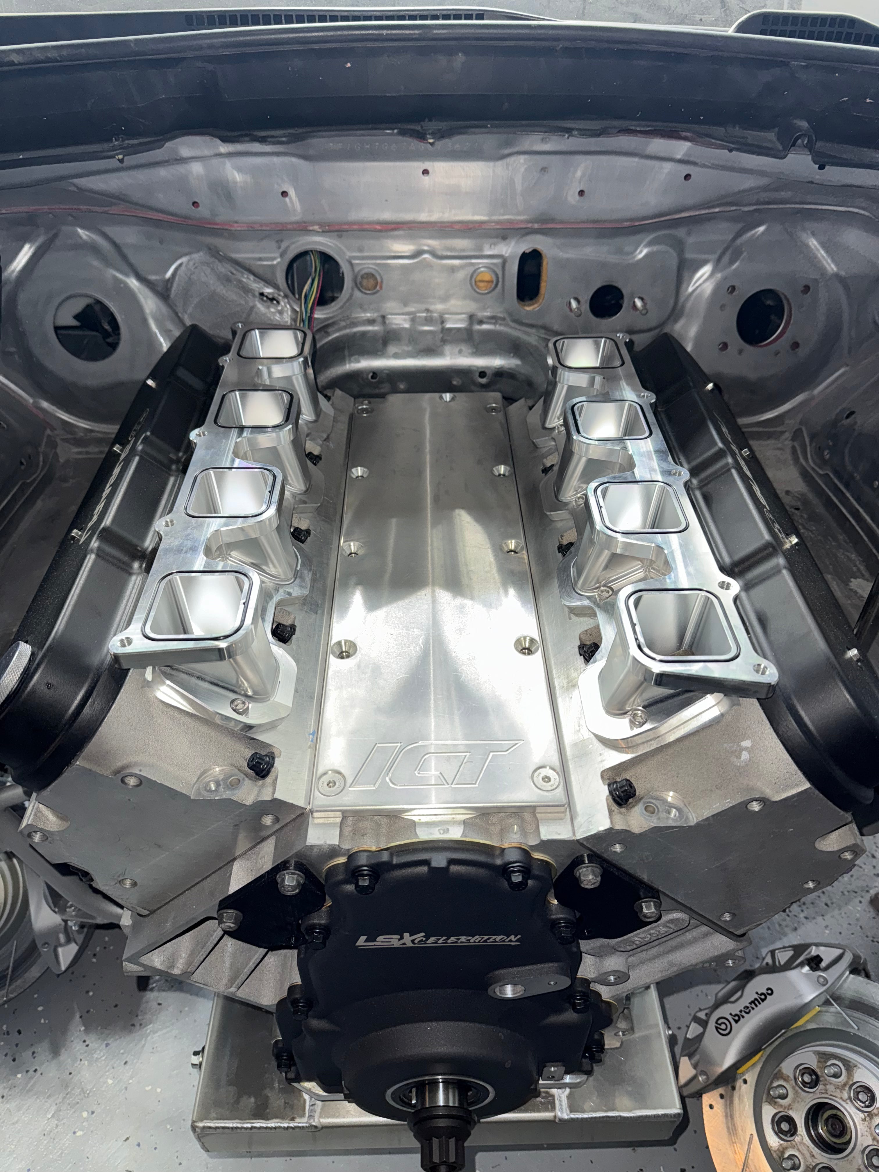 Fabworkz Billet Aluminum Adapters for Hellcat Supercharger to LS Rectangular Port Engines