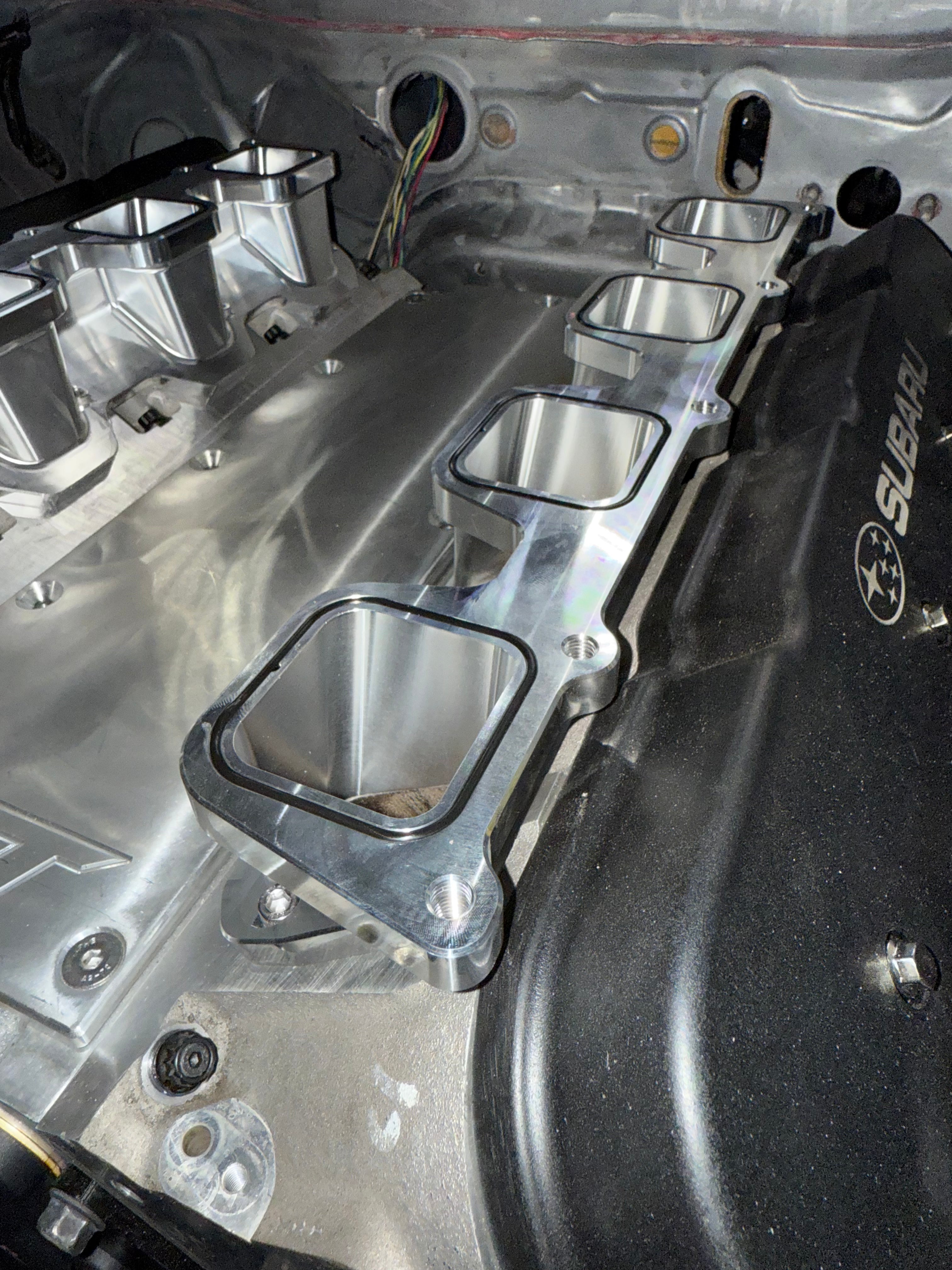 Fabworkz Billet Aluminum Adapters for Hellcat Supercharger to LS Rectangular Port Engines