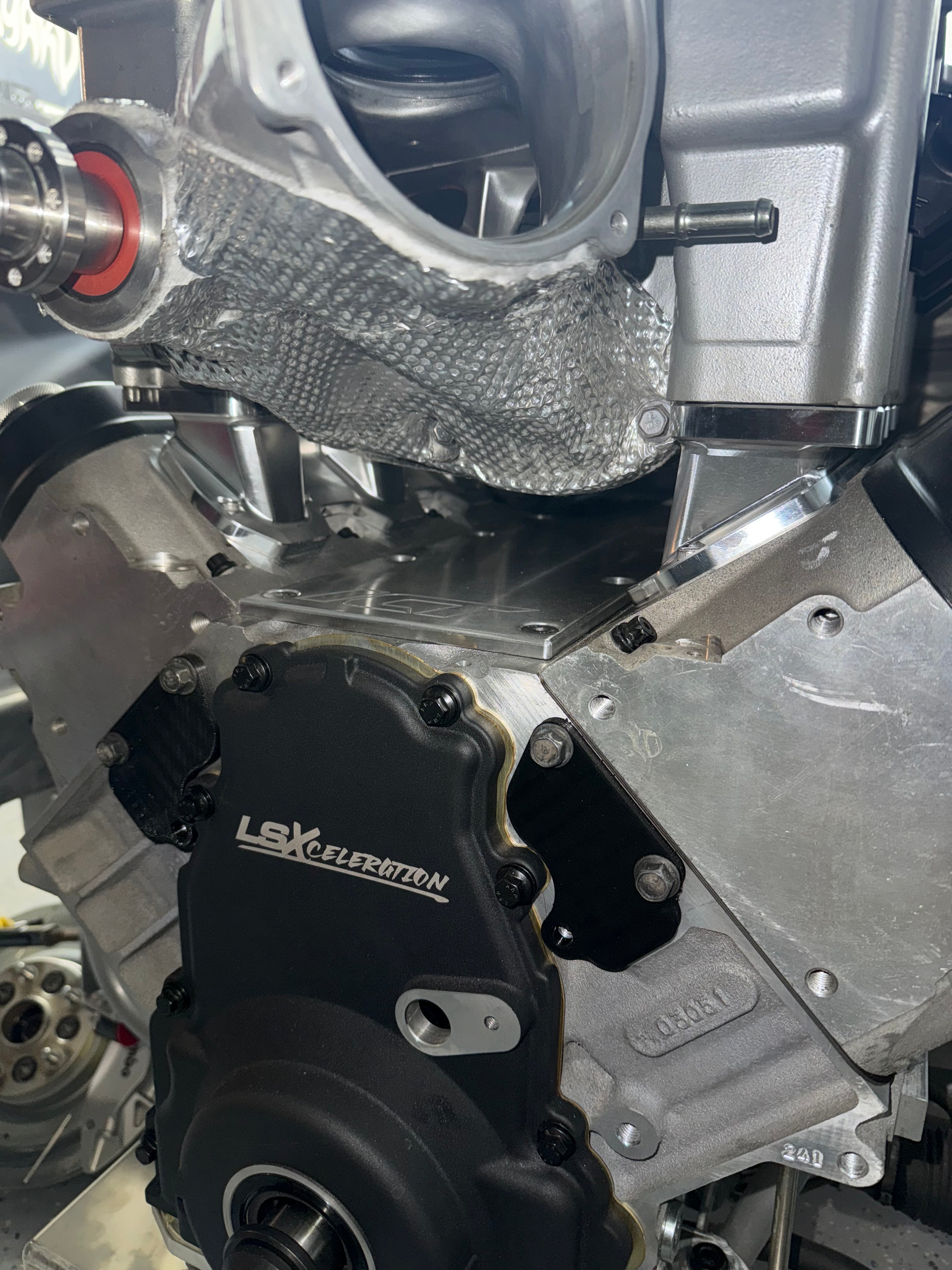 Fabworkz Billet Aluminum Adapters for Hellcat Supercharger to LS Rectangular Port Engines