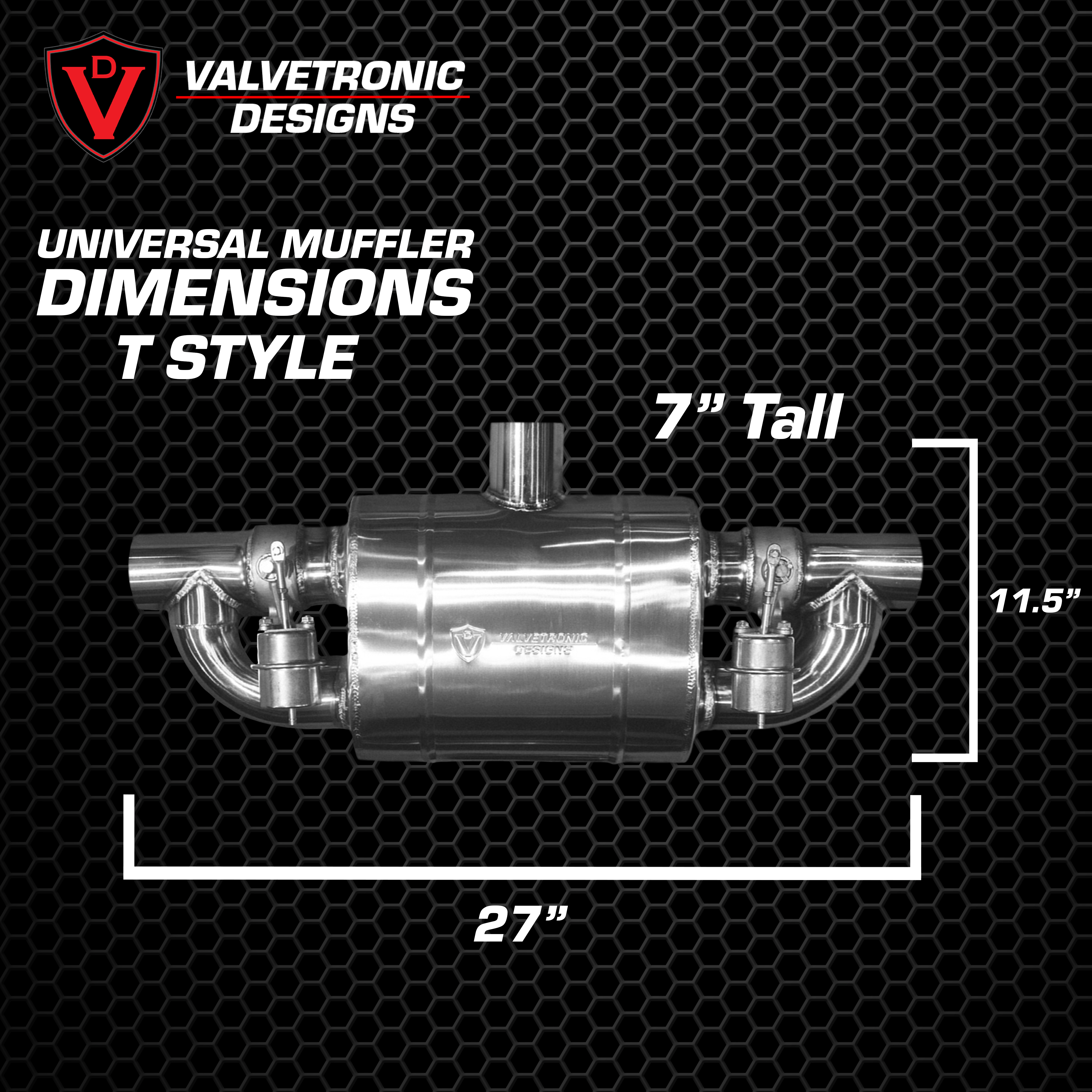 Valvetronic Designs UNIVERSAL VALVED MUFFLER KIT