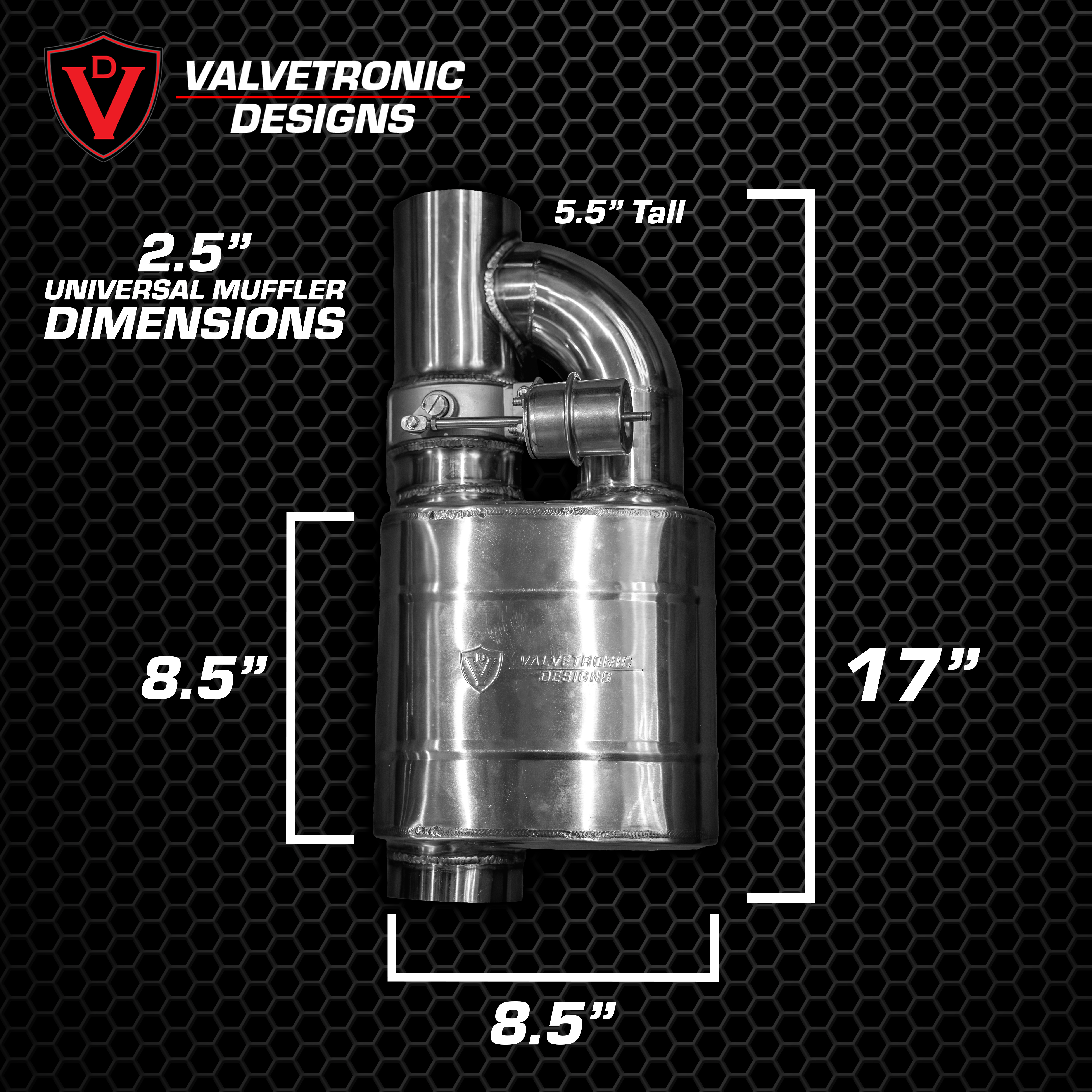 Valvetronic Designs UNIVERSAL VALVED MUFFLER KIT