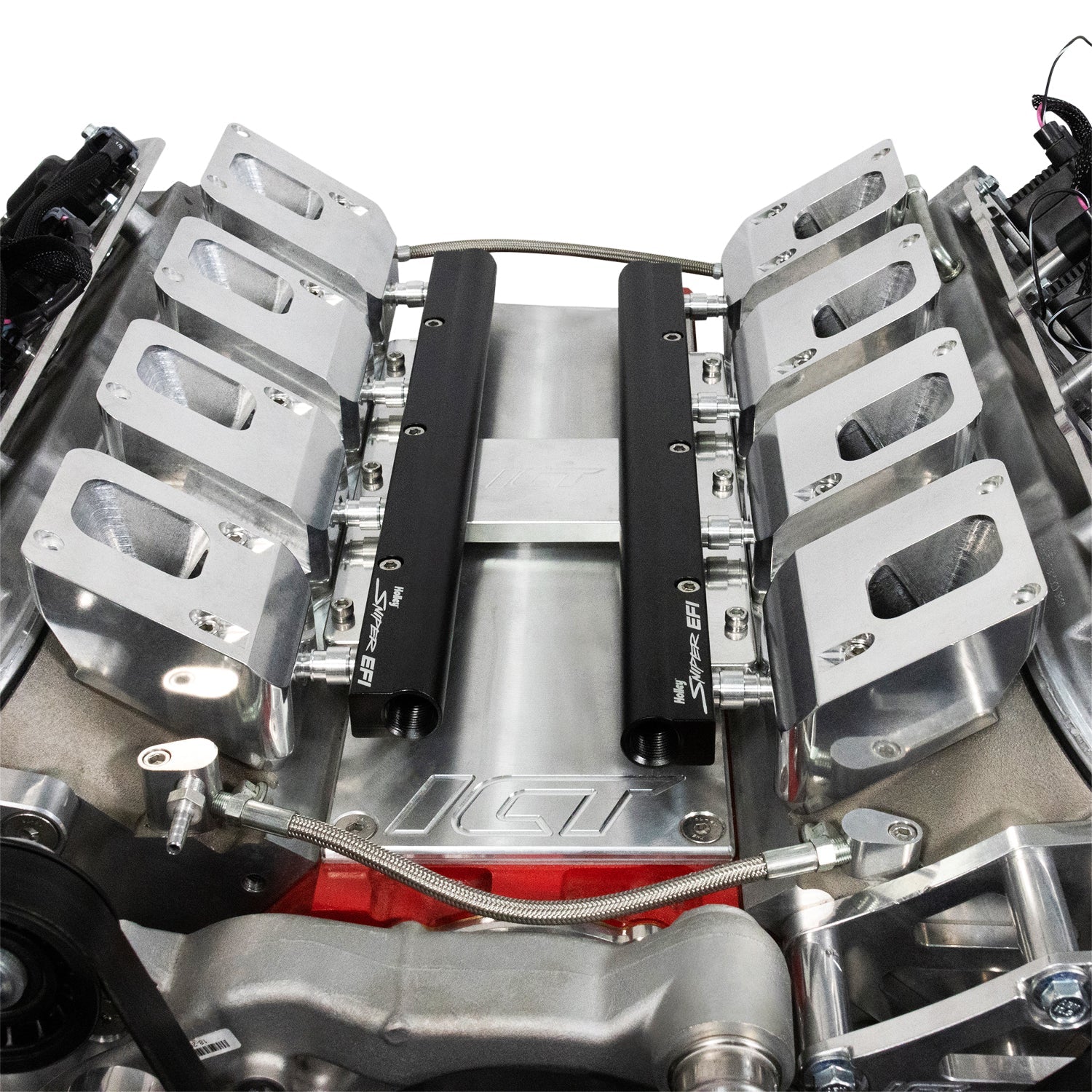 ICT Billet Corvette LT4 Supercharger to LS3 LSA Square Port Head Adapter Kit
