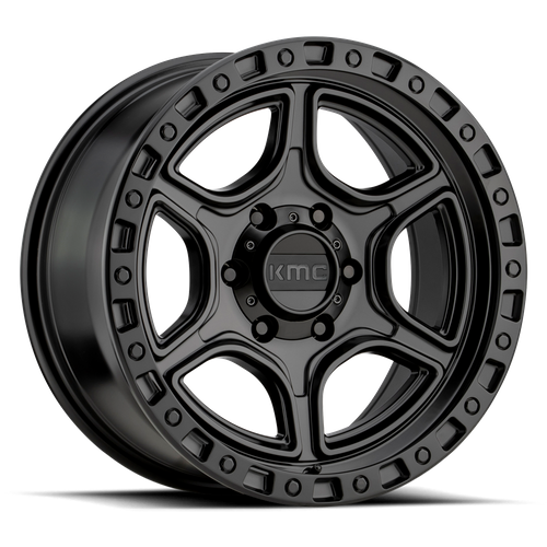 KMC PORTAL Satin Black 6x139.7 Wheels - product view 1