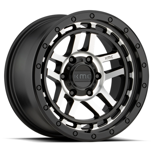 KMC RECON Satin Black Machined 6x139.7 Wheels - product view 1