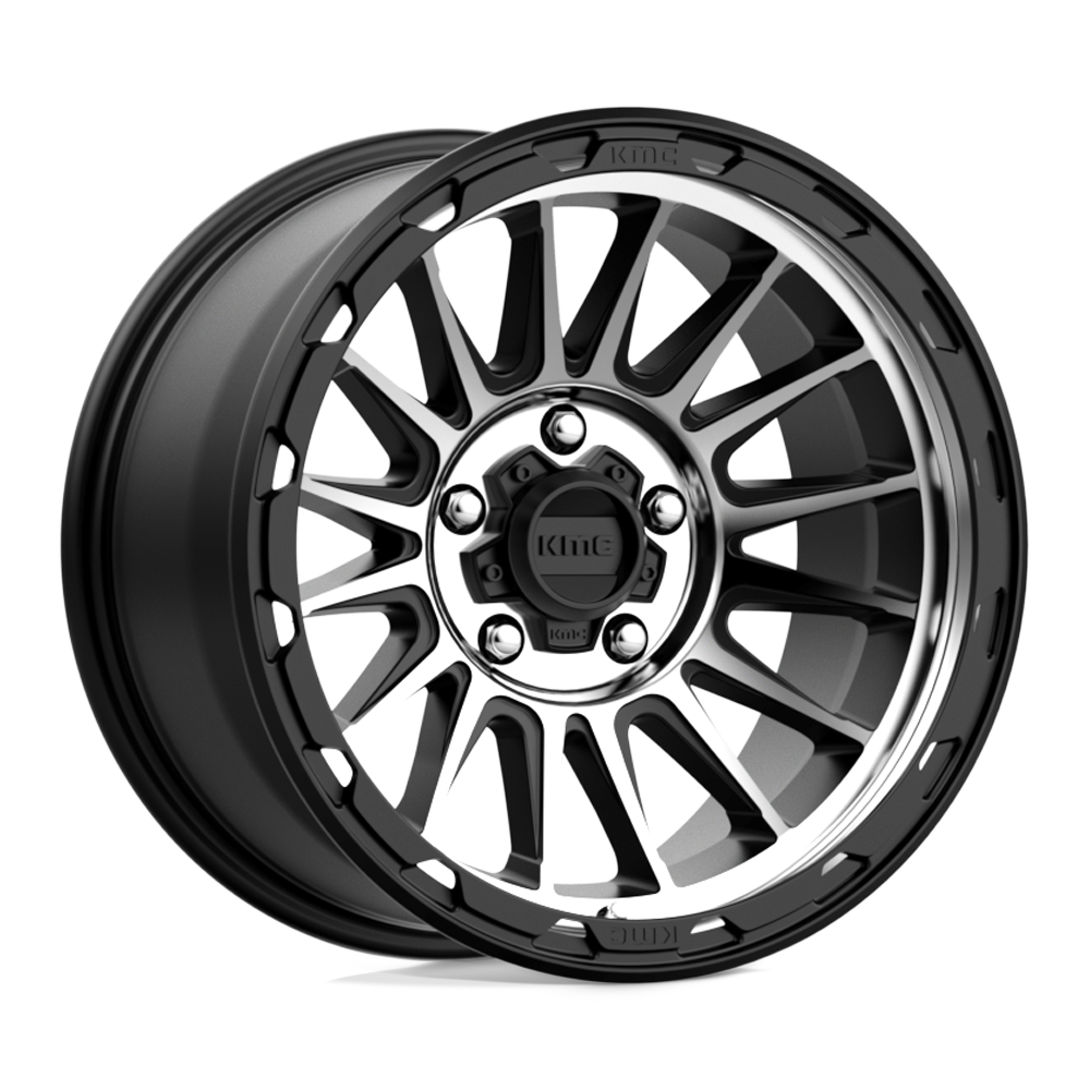 KMC IMPACT Satin Black Machined 6x139.7 Wheels