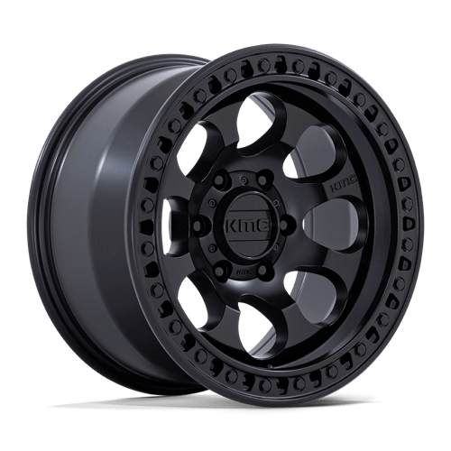 KMC RIOT SBL Satin Black 6x139.7 Wheels - product view 1
