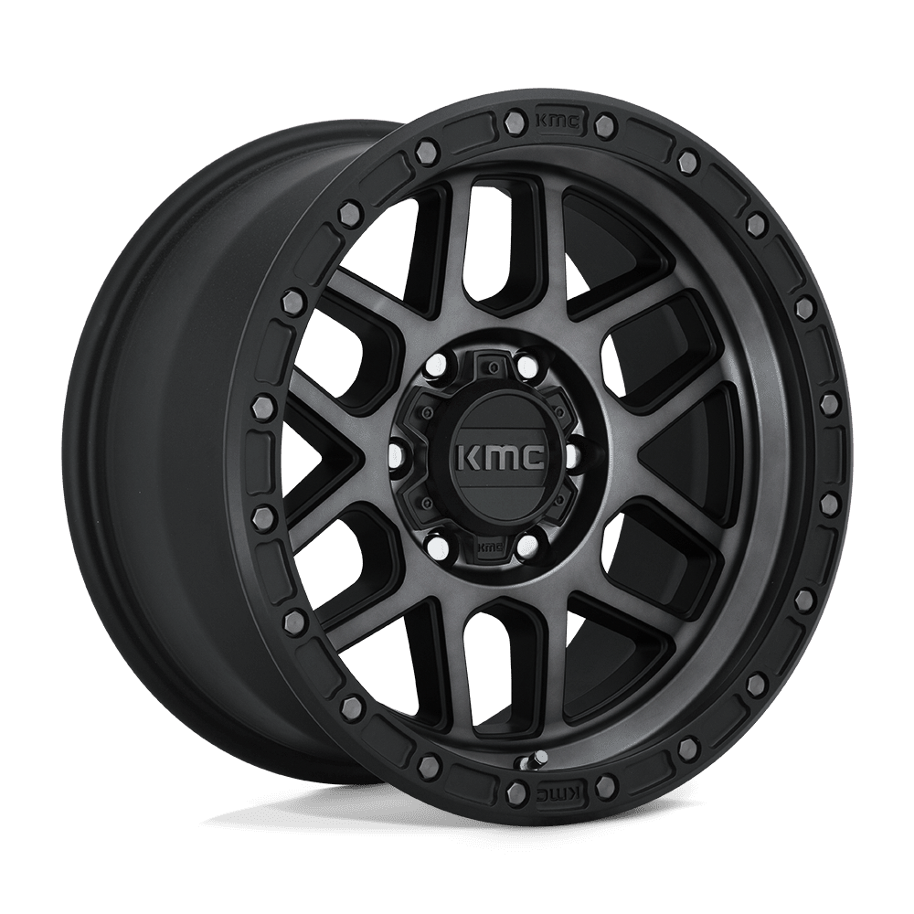 KMC MESA Satin Black W/ Gray Tint 6x139.7 Wheels - product view 4