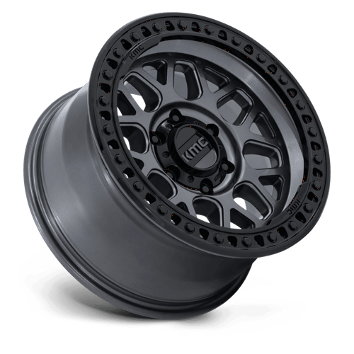 KMC GRS Gloss Gunmetal W/ Gloss Black 6x139.7 Wheels - product view 2