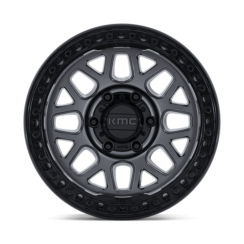 KMC GRS Gloss Gunmetal W/ Gloss Black 6x139.7 Wheels - product view 3