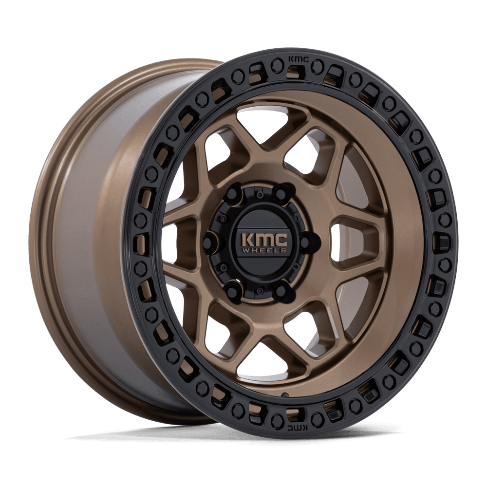 KMC TORX Matte Bronze W Gloss Black Lip 6x139.7 Wheels - product view 4