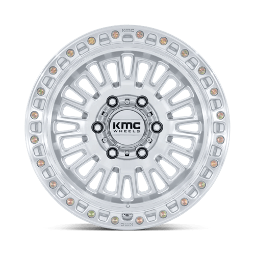 KMC AZTEC Gloss Silver W/ Machined Face 6x139.7 Wheels - product view 3