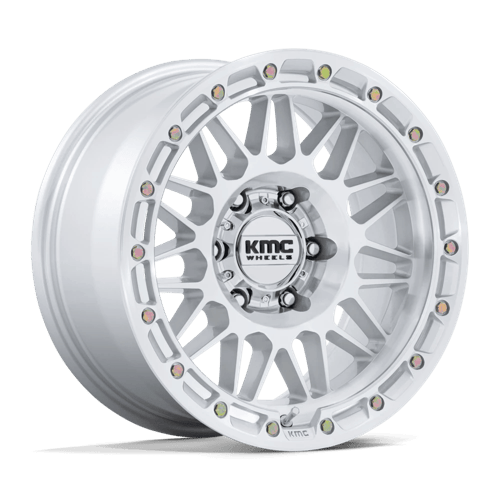 KMC ATTACK Gloss Silver W/ Machined Face 6x139.7 Wheels - product view 1
