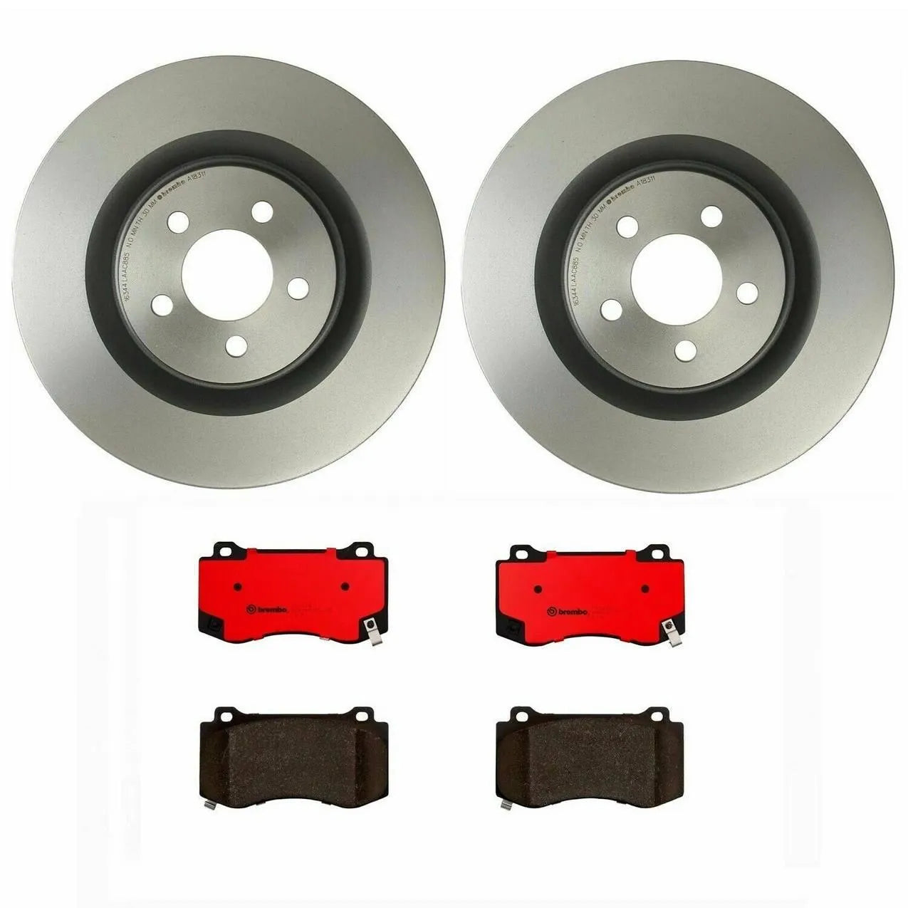 Brembo Rear Pad & Rotor Package 2012-2021 Jeep Grand Cherokee SRT / 2018-2024 Dodge Durango SRT
