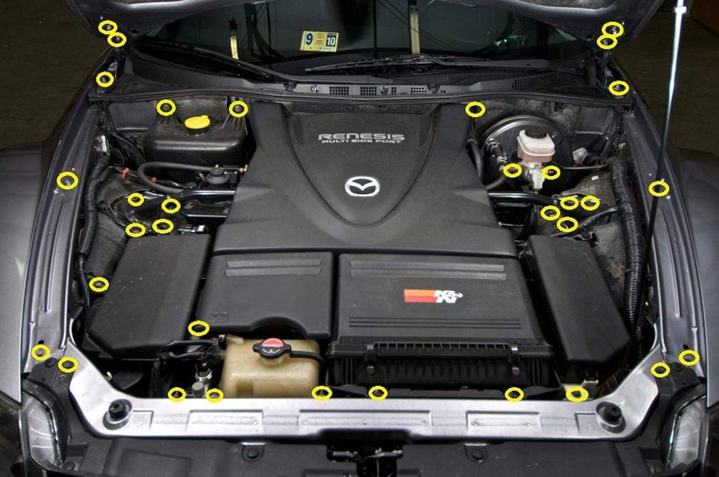 Mazda RX-8 FE (2003-2012) Titanium Engine Bay Kit
