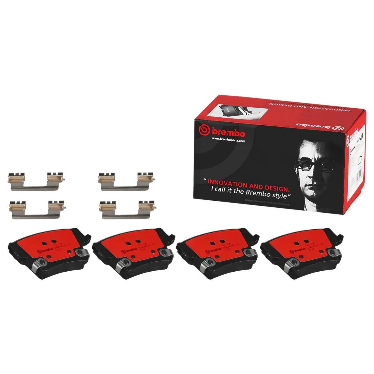 Brembo 09-23 Dodge Challenger / Charger Rear Premium NAO Ceramic OE Equivalent Pad