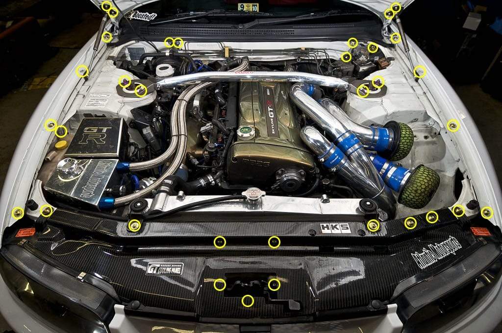 Nissan Skyline R33 (1993-1998) Titanium Engine Bay Kit