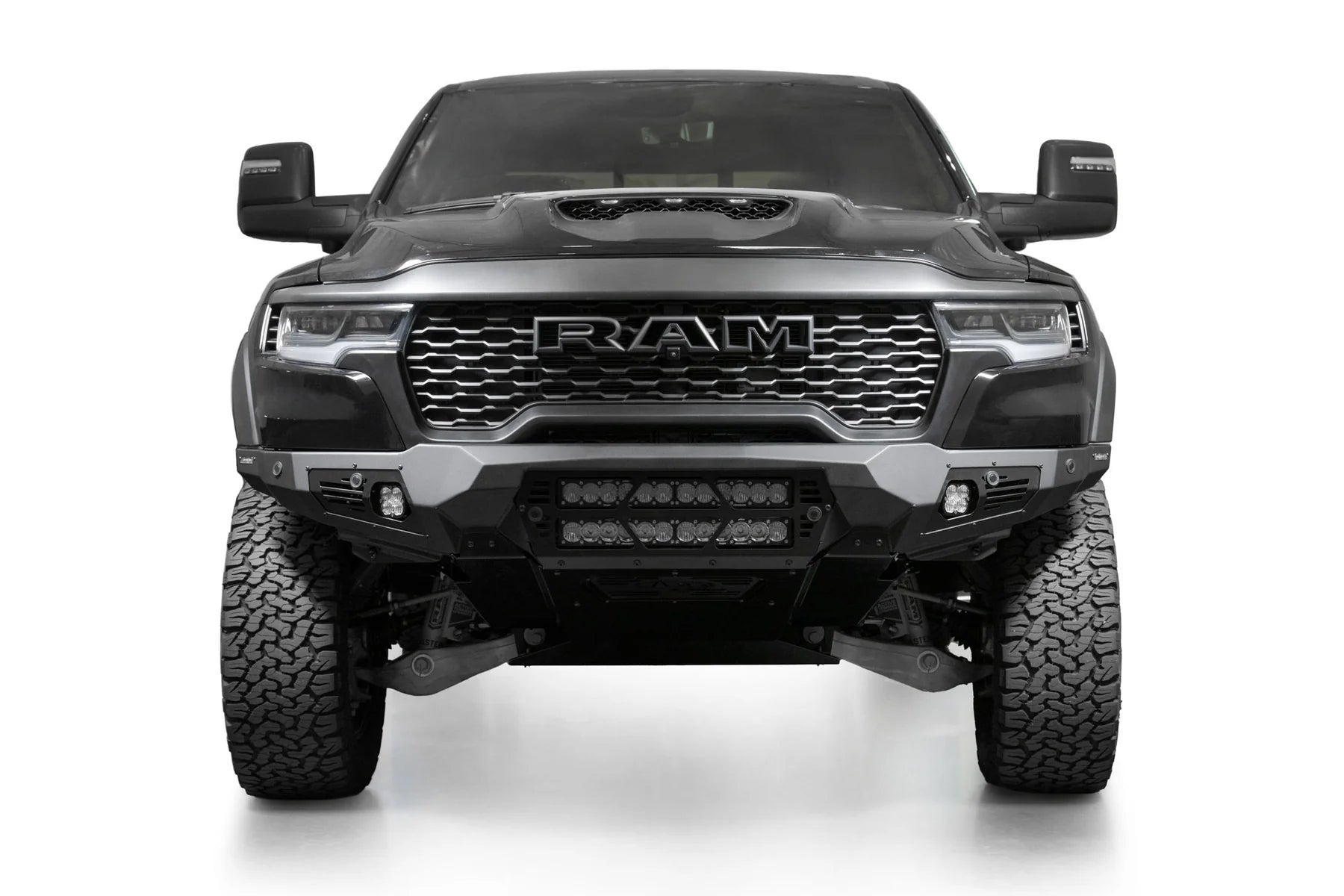Addictive Desert Designs 2025-2026 Ram RHO Bomber Front Bumper (20 Inch Lights)