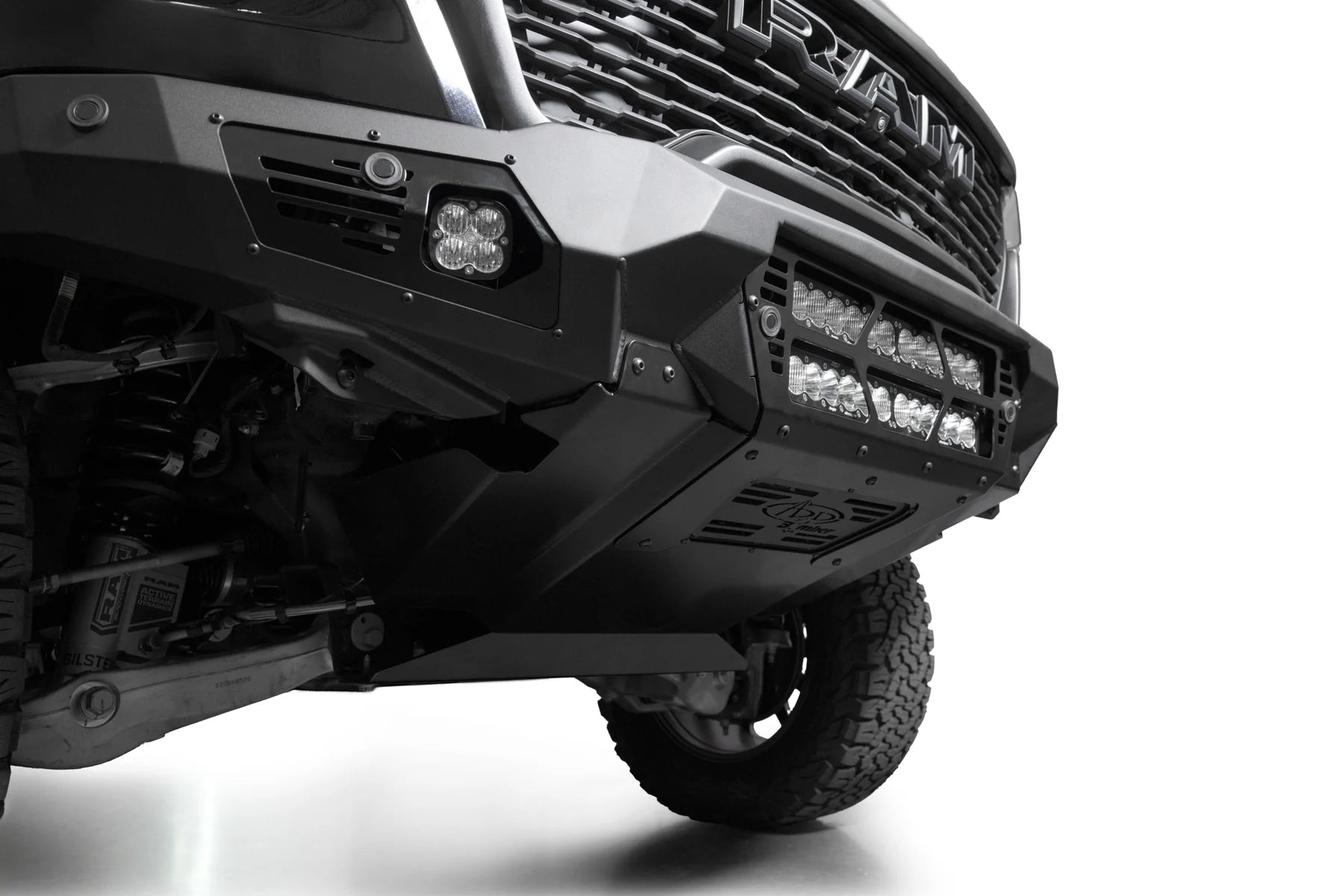 Addictive Desert Designs 2025-2026 Ram RHO Bomber Front Bumper (20 Inch Lights)