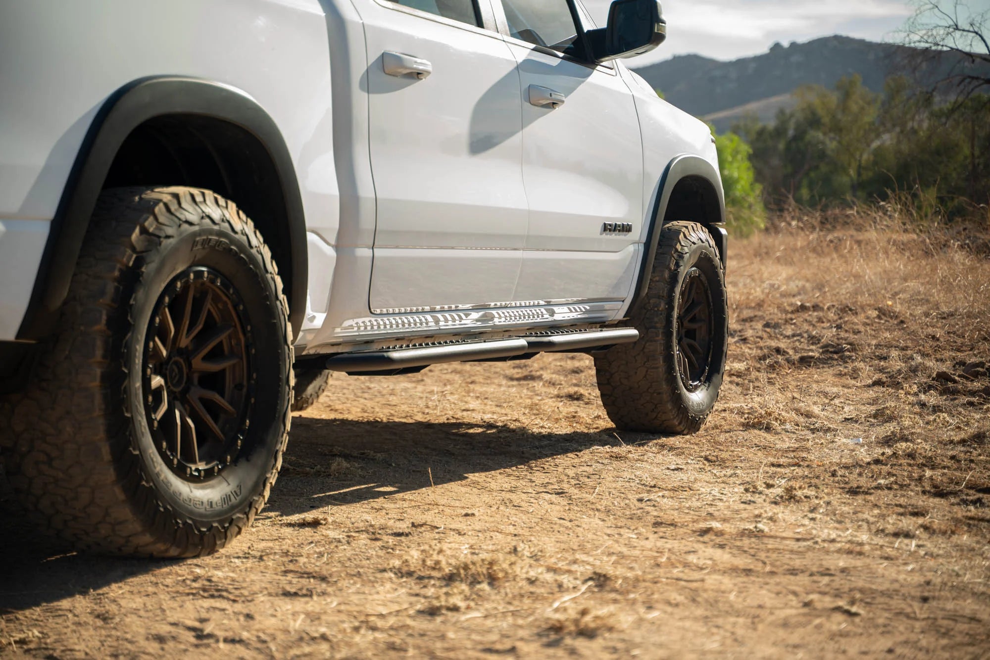 DV8 Off-Road OE Plus Side Steps 2019-2026 Ram 1500 / RHO / TRX Crew Cab Running Boards