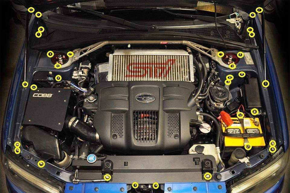 Titanium Hardware Engine Bay Kit - Subaru Forester (2006-2008)
