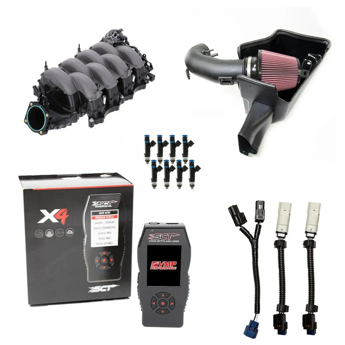 VMP '15-'17 Mustang GT Stage 3 Power Pack - JLT, 18+ Manifold, IMRC Harness, 56 lb Injectors, SCT X4, and Custom Tuning for E85