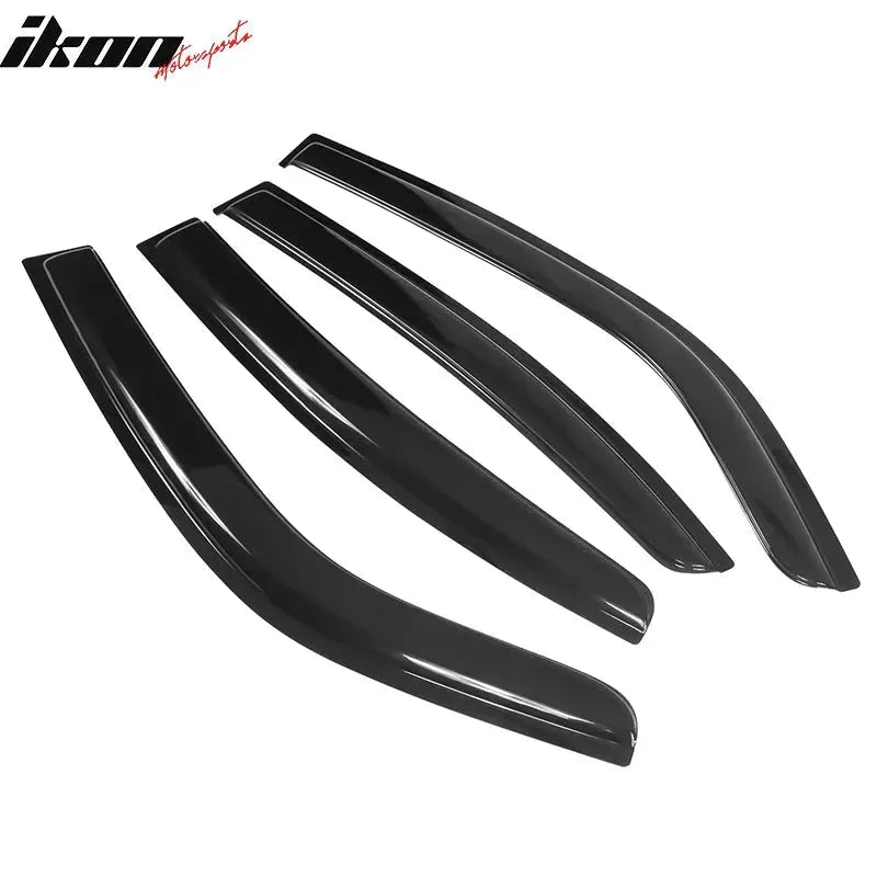 Ikon Motorsports 2006-2010 Dodge Charger Tape on Visor Window Rain Guard Acrylic
