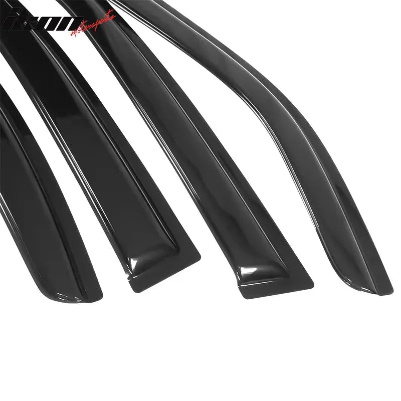 Ikon Motorsports 2006-2010 Dodge Charger Tape on Visor Window Rain Guard Acrylic