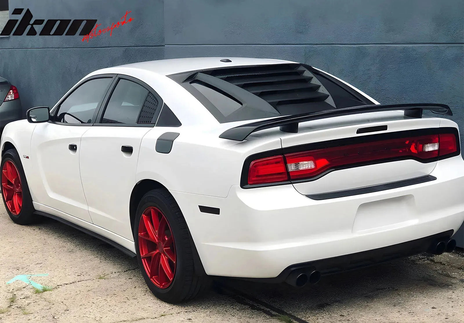 Ikon Motorsports 2008-2023 Dodge Challenger Rear Window Scoop Louver Vent