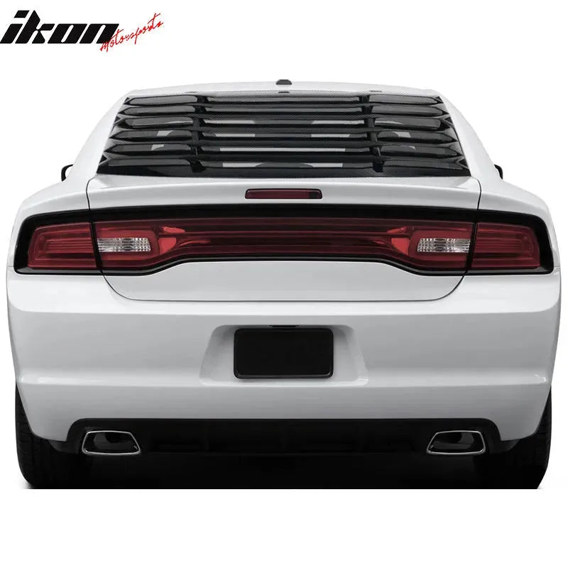 Ikon Motorsports 2008-2023 Dodge Challenger Rear Window Scoop Louver Vent