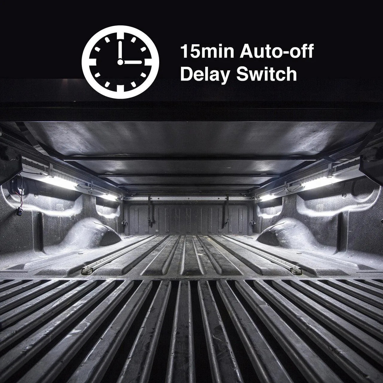 XK Glow Truck Bed Light w/ Auto Off Delay Switch Underglow LED Accent Truck Bed/Toolbox White - 4x