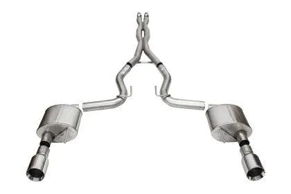 Corsa 2024 Ford Mustang GT Sport Cat-Back Ex.Sys 3.0in Dual Rear Exit w/4.5in Pro Series Tips