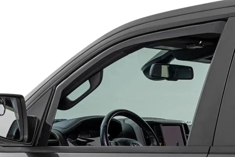 Rough Country Side Window Deflectors In Channel Rain Guard | Ram 1500 Crew Cab (19-25)/1500 TRX (21-24)