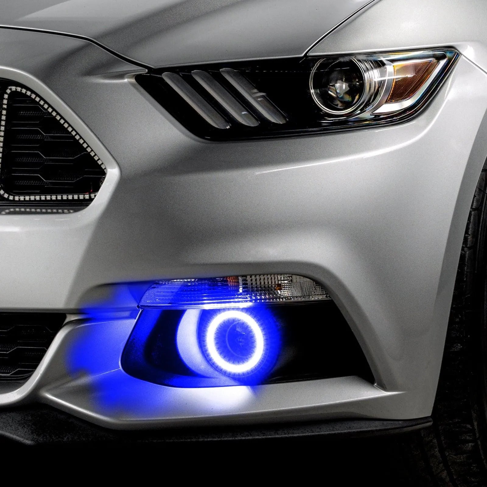 ORACLE Lighting 2015-2017 Ford Mustang Dynamic ColorSHIFT RGB+A Projector Surface Mount Fog Light Halo Kit