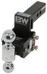 B&W Tow & Stow 2-Ball Mount - 2" Hitch - 3" Drop, 3-1/2" Rise - 10K - Black