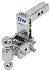 B&W Tow & Stow 2-Ball Mount - 2" Hitch - 5" Drop, 5-1/2" Rise - 10K - Chrome