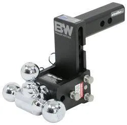 B&W Tow & Stow 3-Ball Mount - 2" Hitch - 5" Drop, 5-1/2" Rise - 10K - Black