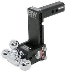 B&W Tow & Stow 3-Ball Mount - 2" Hitch - 7" Drop, 7-1/2" Rise - 10K - Black
