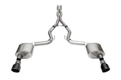 Corsa 2024 Ford Mustang GT Xtreme Cat-Back Exhaust Sys. 3.0in Dual Rear Exit w/4.5in Pro Series Tips (Options)