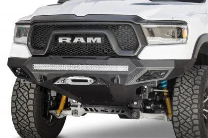 Addictive Desert Designs 2019-2023 Ram Rebel 1500 Stealth Fighter Fr Bumper w/ Winch & Parking Sensor Mounts
