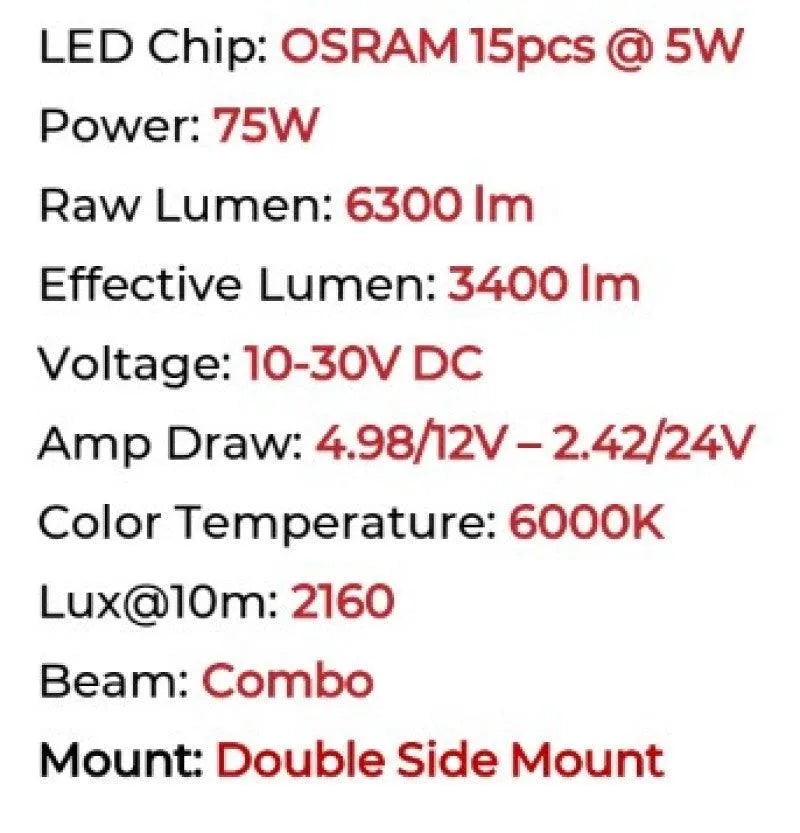 Go Rhino Xplor Blackout Combo Series Sgl Row LED Light Bar w/Amber (Side/Track Mount) 20.5in. - Blk